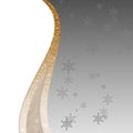 Elegant silver, golden and white background for Christmas or New Year