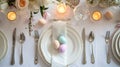 Elegant Minimalist Easter Table Setting