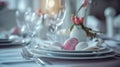 Elegant Minimalist Easter Table Setting Royalty Free Stock Photo