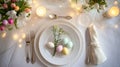 Elegant Minimalist Easter Table Setting