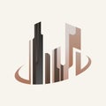 Elegant, simple and minimalist skyscraper logo design