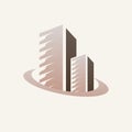 Elegant, simple and minimalist skyscraper logo design