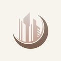 Elegant, simple and minimalist skyscraper logo design