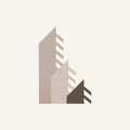 Elegant, simple and minimalist skyscraper logo design