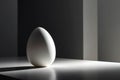 White Egg on a Pristine Background (AI Generated)