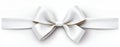 Elegant Simplicity: White Ribbon and Bow Isolated on White Background. Generative ai