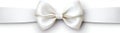 Elegant Simplicity: White Ribbon and Bow Isolated on White Background. Generative ai