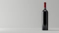 Elegant single red wine bottle isolated on a pure white background for sophisticated presentations Royalty Free Stock Photo