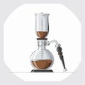 Elegant Siphon Coffee Maker Vector Illustration Royalty Free Stock Photo