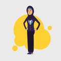 Elegant slim arabic muslim businesswoman. Arab female