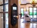 Elegant Smart Lock System on a Residential Front Door