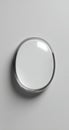 Elegant Smooth Oval Object with Shiny Surface and Subtle Reflections Set Against a Soft Gray Background Royalty Free Stock Photo