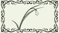 Elegant Snowdrop Flower in Ornate Decorative Frame, vector design Generative AI Royalty Free Stock Photo