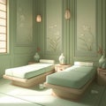Elegant Spa Treatment Room, Ready for Relaxation Royalty Free Stock Photo