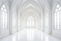 elegant and spacious Gothic interior showcases the grandeur of a historic cathedral, featuring high ceilings, majestic arches