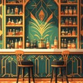 Elegant Speakeasy Bar with Craft Liquor Collection