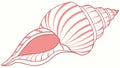 Elegant Spiral Seashell, Beach Treasure Discovery. vector design Generative AI Royalty Free Stock Photo