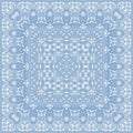 Elegant square light blue abstract pattern.
