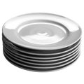 Stack of White Plates on Transparent Background AI Generated Royalty Free Stock Photo