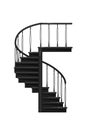 Elegant staircase. Isolated elegant staircase Royalty Free Stock Photo