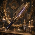 Elegant Steampunk Hairbrush for Creative Individuals