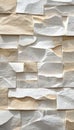 Elegant Stone Wall Texture Surface Design Featuring Beige and White Stones for Modern Aesthetic Royalty Free Stock Photo