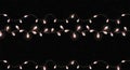 Elegant String Lights on Black Background Royalty Free Stock Photo