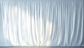 Elegant Studio Background with White Backdrop and Airy Fabric Curtain in Simple Design Aesthetic Royalty Free Stock Photo