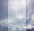 Elegant style font set Vector illustration Royalty Free Stock Photo