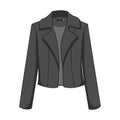 Elegant and stylish classic black/dark gray blazer/jacket. Isolated on white background