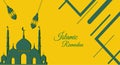 Elegant Stylish Ramadan Kareem Festival Banner Design Vector