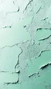 Elegant and Subtle Texture of Serene Green Plaster with Muted Pastel Surface and Cracks Royalty Free Stock Photo