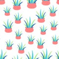 Elegant succulent seamless pattern Royalty Free Stock Photo