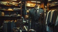 The Elegant Suit Display.AI generated image Royalty Free Stock Photo