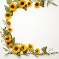 Elegant sunflower border