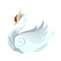 Elegant swan logo, vector bird illustration Royalty Free Stock Photo