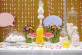 Elegant sweet table or candy bar