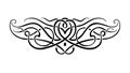 Elegant Symmetrical Heart Scrollwork, Decorative Design Element, vector design Generative AI Royalty Free Stock Photo