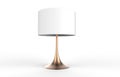 Elegant table lamp 3d rendering on white background