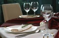 Elegant table in a restaurant