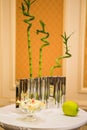 Elegant table set for a catered function Royalty Free Stock Photo