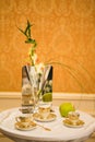 Elegant table set for a catered function Royalty Free Stock Photo