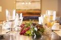 Elegant table set for Christmas dinner Royalty Free Stock Photo