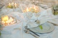 Elegant table setting Royalty Free Stock Photo