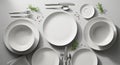 Elegant table setting featuring a white Royalty Free Stock Photo