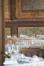 Elegant table setting in fine restaurant venue