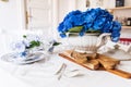 Elegant table setting with flowers