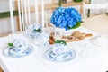 Elegant table setting with flowers