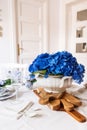 Elegant table setting with flowers