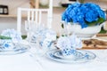 Elegant table setting with flowers